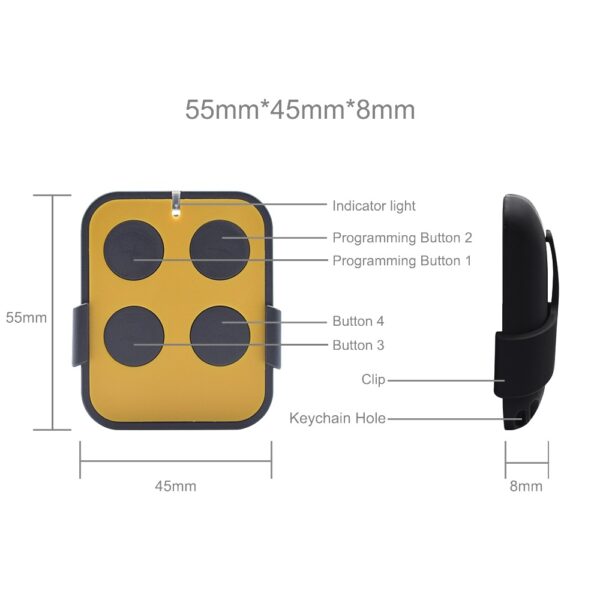 Scimagic_RC-SMG918 Design et poids léger Scimagic_RC-SMG918 Télécommande copieuse multifréquence dimensions